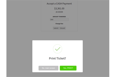 Creating an Invoice in FBO Director, Step 11, Choose Print Options